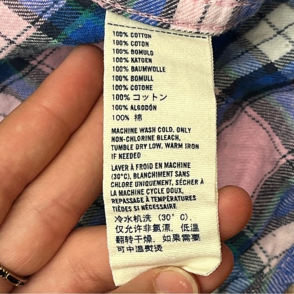 Abercrombie & Fitch Kids Plaid Shirt in Blue and Pink - Picture 4 of 5